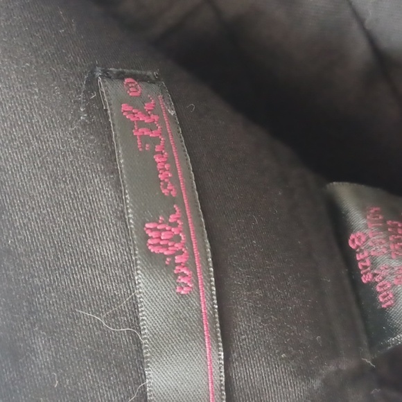 Willi Smith A-Line Skirt Size 8 Black Stunning White Applique Floral Embroidered - Picture 6 of 9